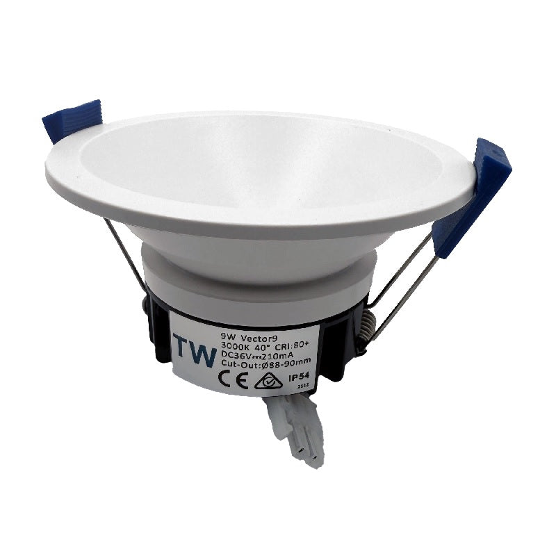 Vector 9 Downlight IP54 3000K 9W