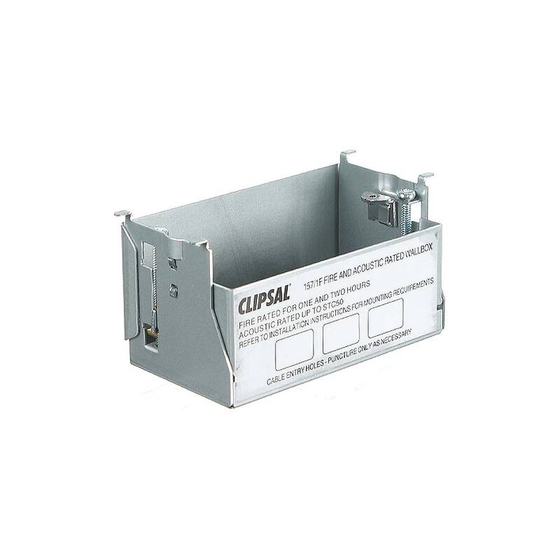 Clipsal - Fire Rated Wall Box (and Acoustic Rated) 157/1F