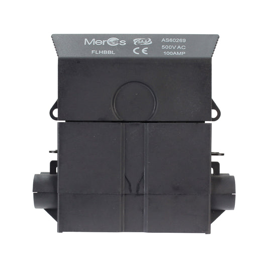 Black Wired Service Fuse Holder - 100A 500V 22x57mm