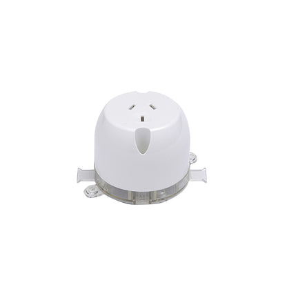 Surface Mount Single Plug Base Surface 250V 10A 3-Pin
