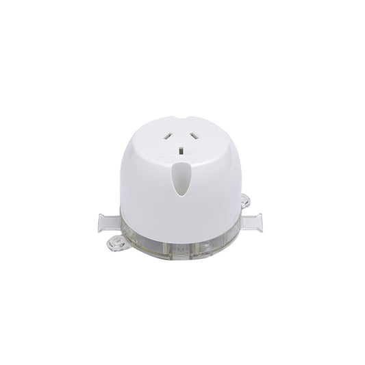 Surface Mount Single Plug Base Surface 250V 10A 3-Pin